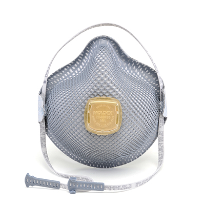 disposable respirator face mask with yellow vent