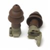 pair of brown military impulse hearing protection reusable earplugs