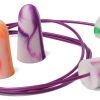 several pairs of disposable foam earplugs including removable neck cord