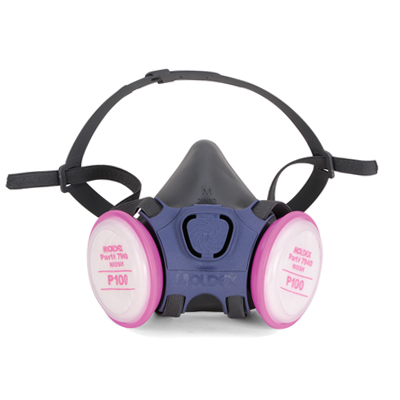reusable half-face respirator face mask and replaceable filters