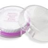 pink and white cartridge filter that goes with reusable respirator face masks