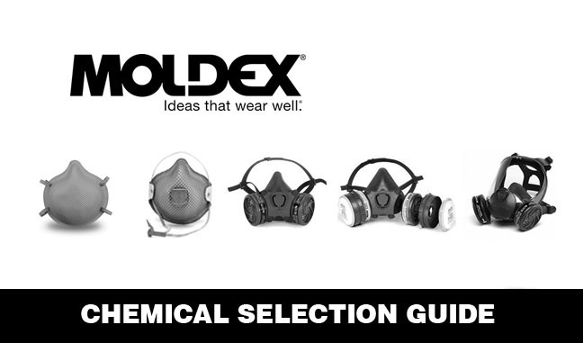 variety of life-saving respiratory protection in 2018 Moldex Chemical Selection Guide