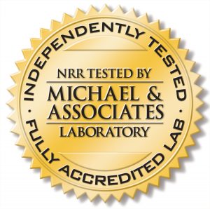 independent-tested NRR-accredited laboratory seal